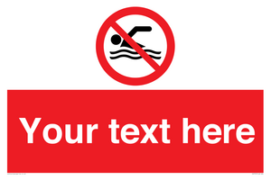 Custom prohibition no swimming